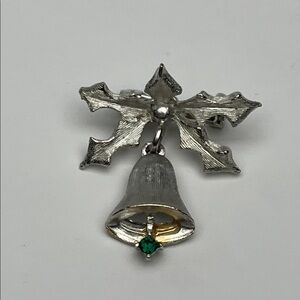 Vintage Dodds Christmas bell brooch.